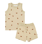 Organic Cotton Remi Pyjama Short Sleeve Set- Tommy Tigers