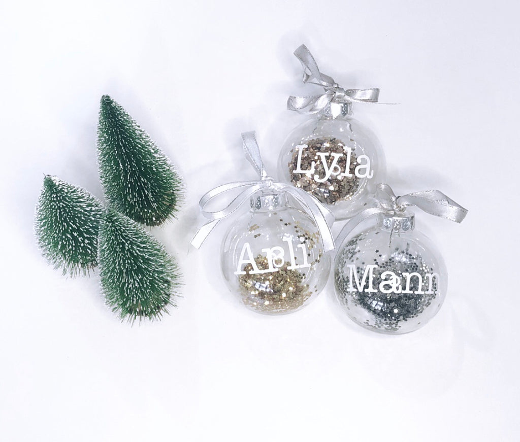 Personalised Christmas Bauble - Plain Font