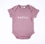 Personalised Name Short Sleeve Onesie