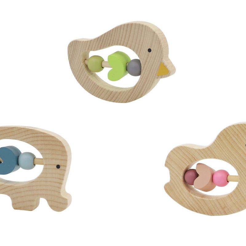 Wooden Animal Rattle