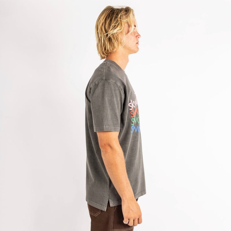 Quattro Regular Tee in Carbon