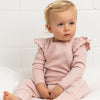 Frilled Apple Jumpsuit - Baby Pink