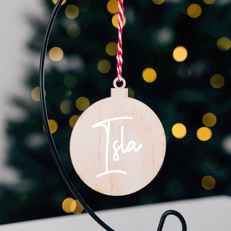 Personalised Wooden Bauble