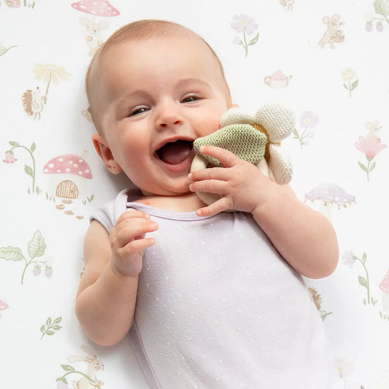 Daisy Teething Ring Rattle - Whimsical Wonderland