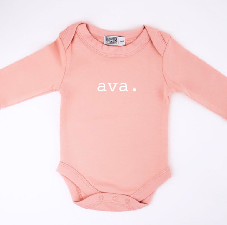Personalised Name Long Sleeve Onesie
