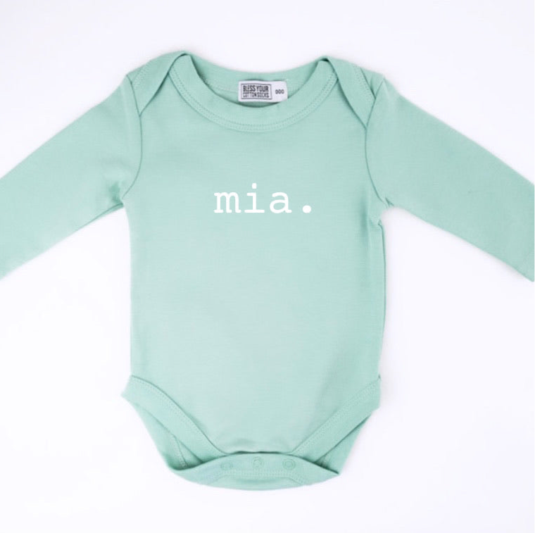 Personalised Name Long Sleeve Onesie