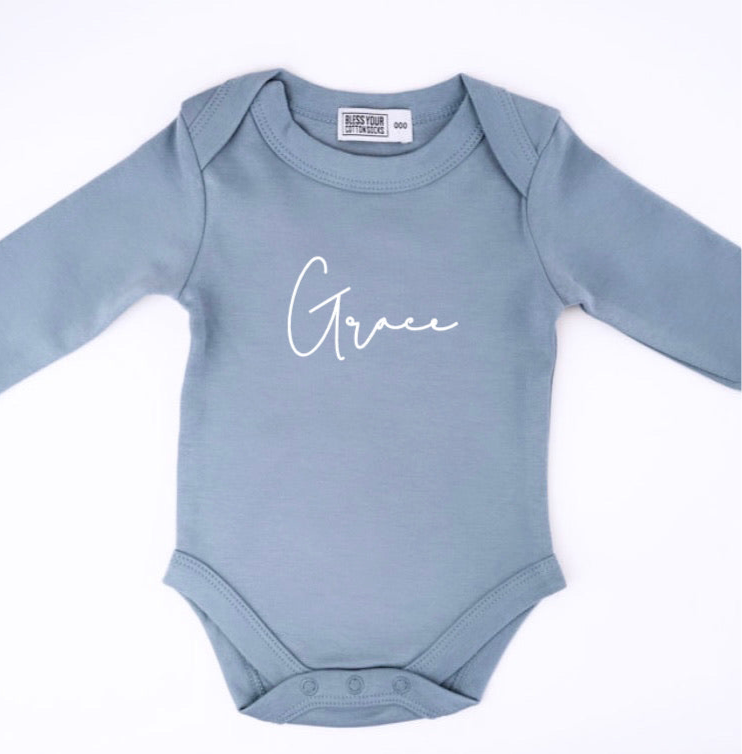 Personalised Name Long Sleeve Onesie