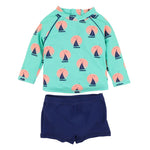 Jarvis Green Long Sleeve Rashie & trunk Set