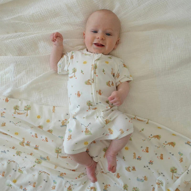 Bear Organic Short Sleeve Zipsuit