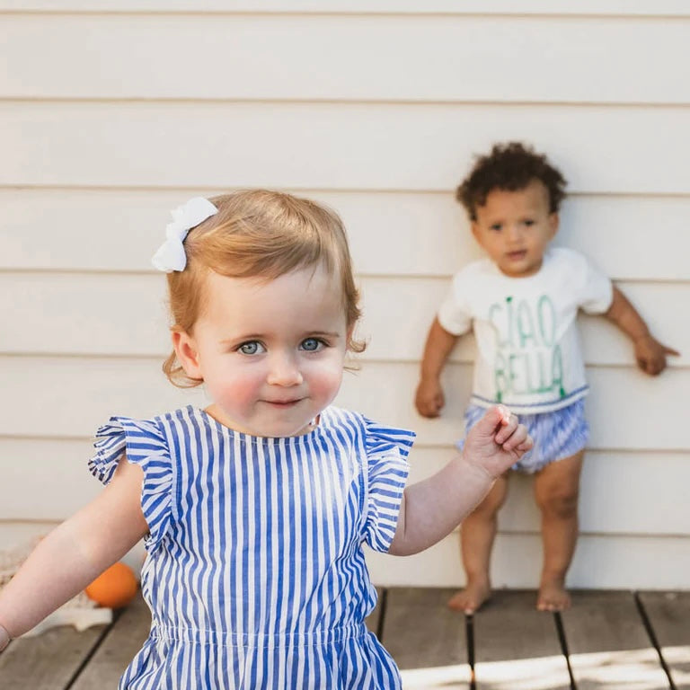 Summer Vacay Blue Striped BodySuit