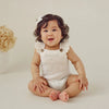 Ivory Pointelle Knit Romper