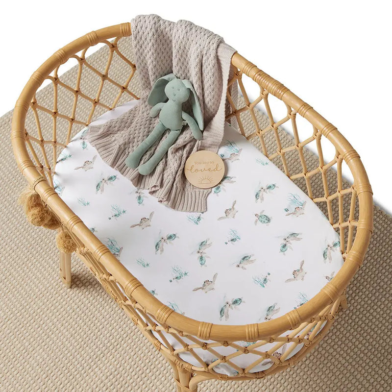 Turtle Organic Bassinet Sheet / Change Pad