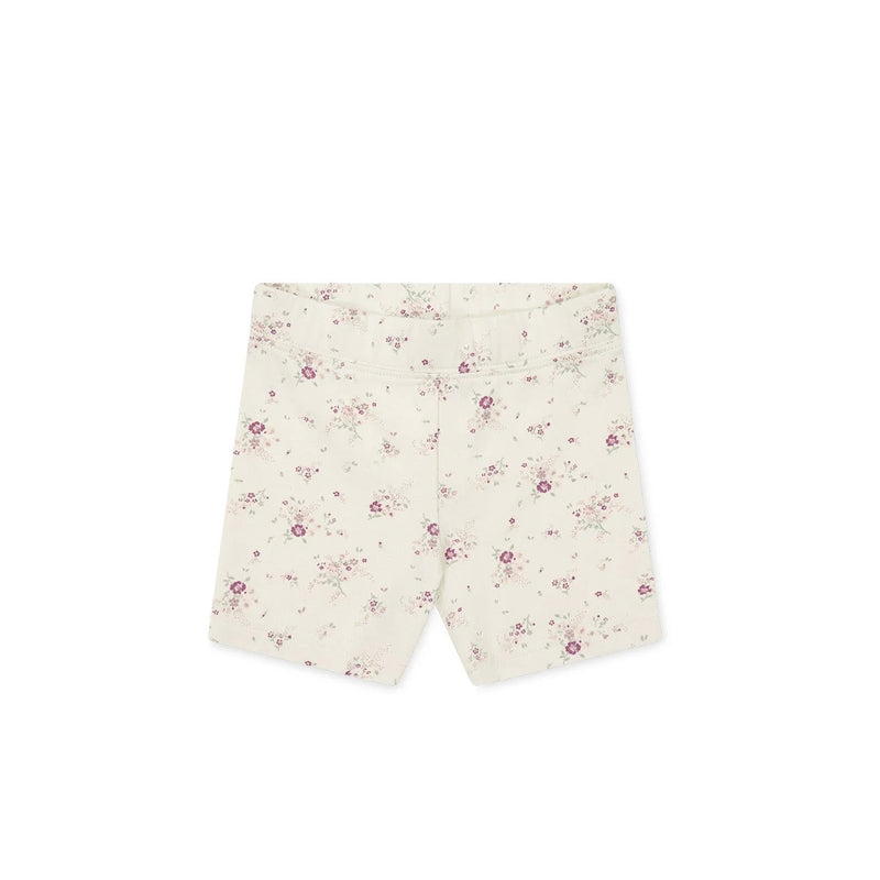 Organic Cotton Everyday Bike Short - Sweet William Floral Natural