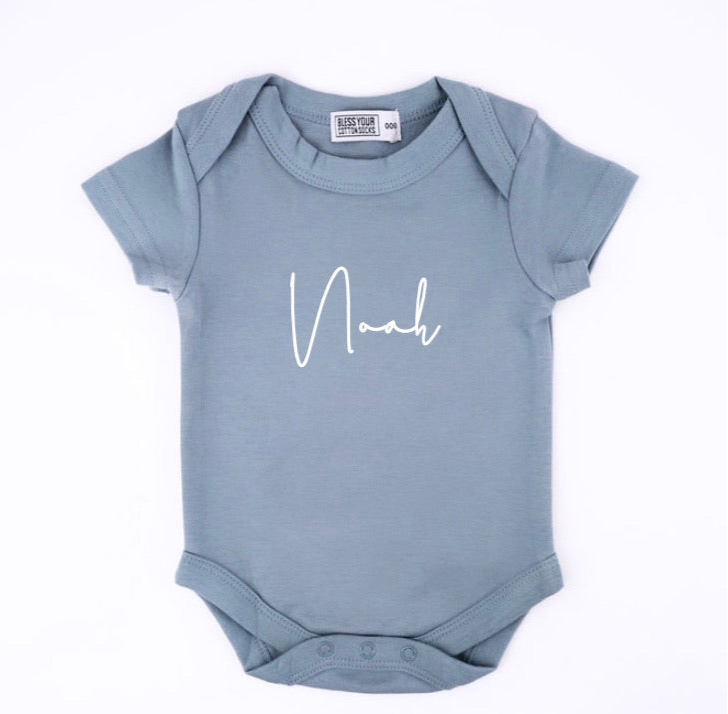 Personalised Name Short Sleeve Onesie