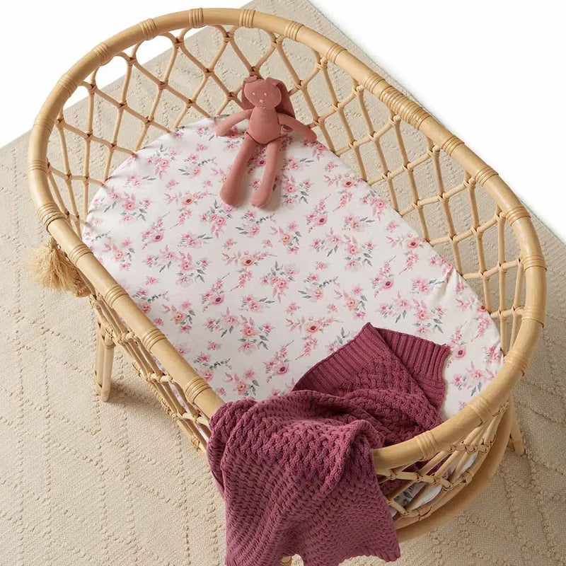 Camille Organic Bassinet Sheet / Change Pad Cover