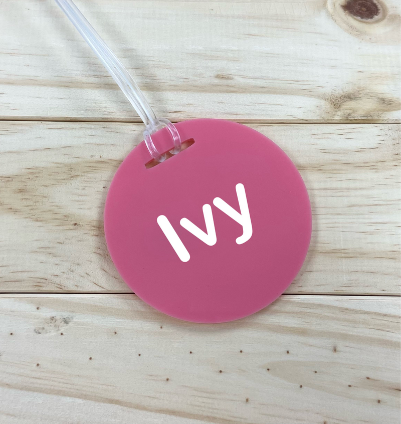 Personalised Circle Bag Tag