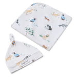 Dog Park organic Jersey Wrap & Beanie Set