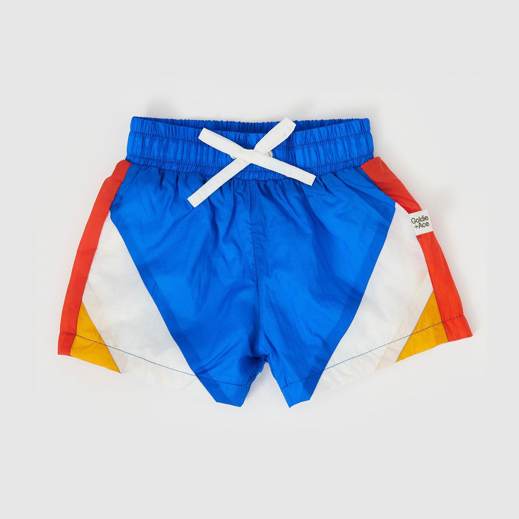 Retro Lightweight Sporty Shorts -Blue Multi