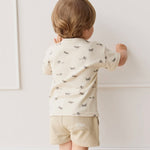 Pima Cotton Wesley Tee - Fly High Vanilla Cream