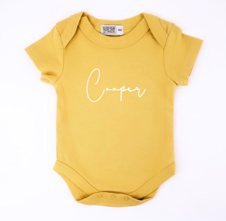 Personalised Name Short Sleeve Onesie