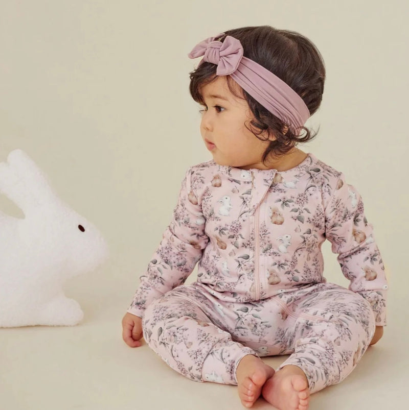 Bunny Friends Zip Romper