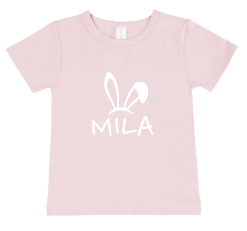 Personalised Bunny Name Tees (size 6-12)