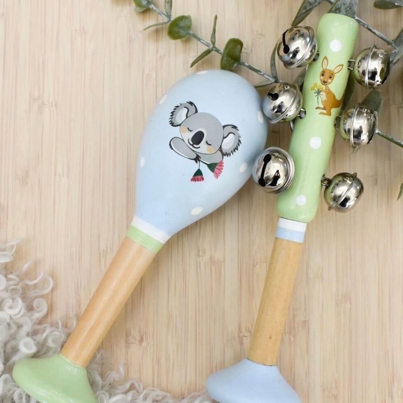 Bush Buddies Australian Animals Maraca & Bellstick Set