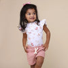 Butterfly Short Sleeve Organic Bodysuit with Frill