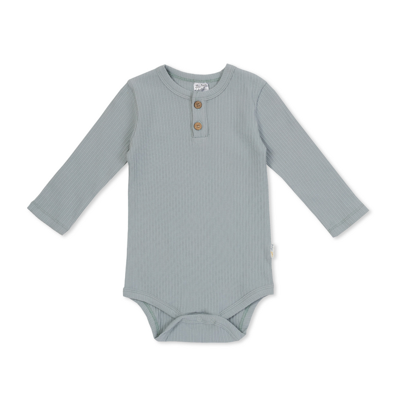 Alex Bodysuit - Ribbed Blue Grey