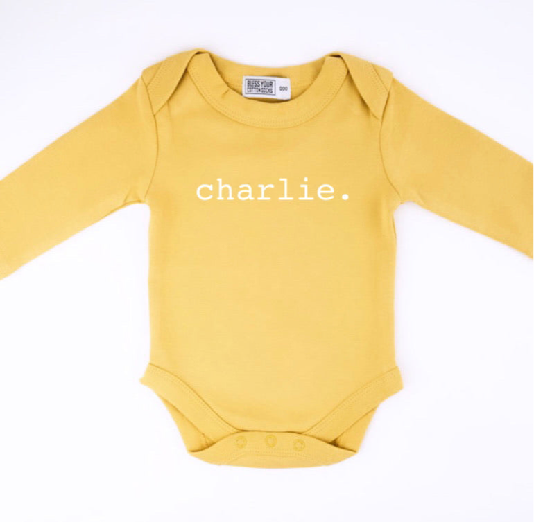 Personalised Name Long Sleeve Onesie