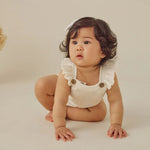 Ivory Pointelle Knit Romper