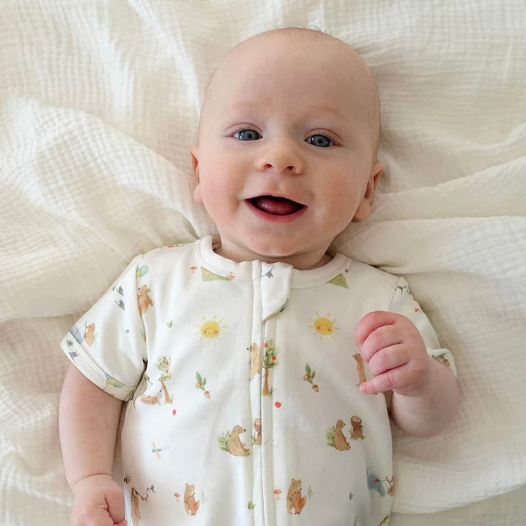 Bear Organic Short Sleeve Zipsuit