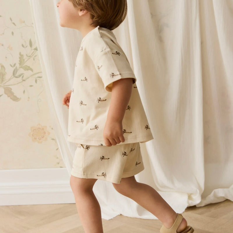 Pima Cotton Wesley Short - Fly High Vanilla Cream