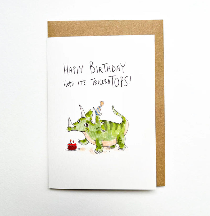 Happy Birthday, Hope it’s TriceraTops Card