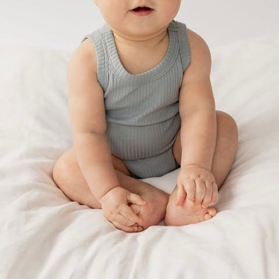 Basic Singlet Bodysuit - Dusty Blue
