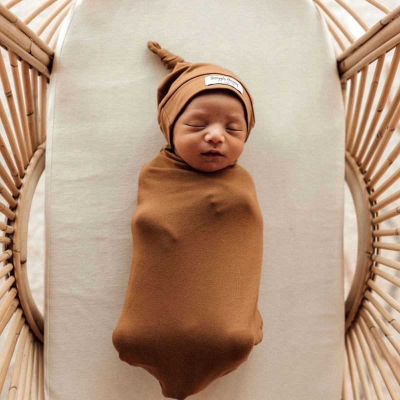 Bronze Swaddle Sack and Beanie Set
