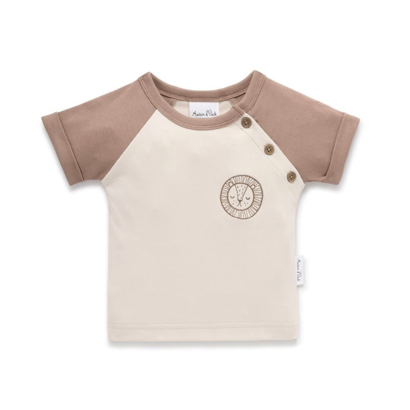 Lion Embroidered Raglan tee