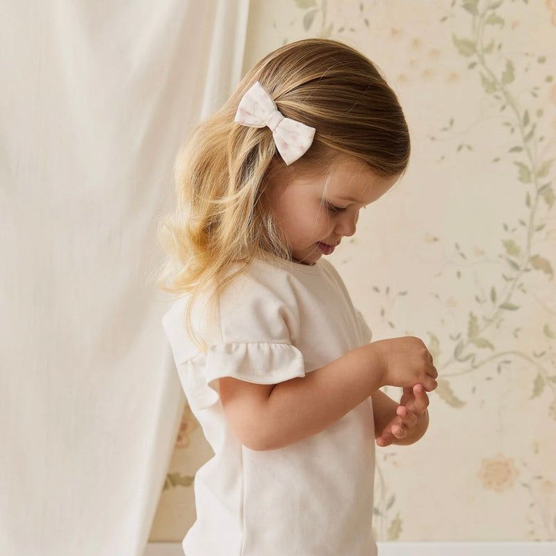Organic Cotton Noelle 2pk Bow - Victoria Blush