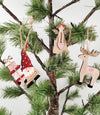 Reindeer, Santa & Angel Ornament