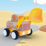 Wooden Friction Bulldozer with Sound and Light