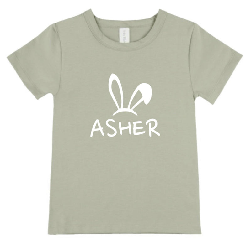 Personalised Bunny Name Tees (size 6-12)