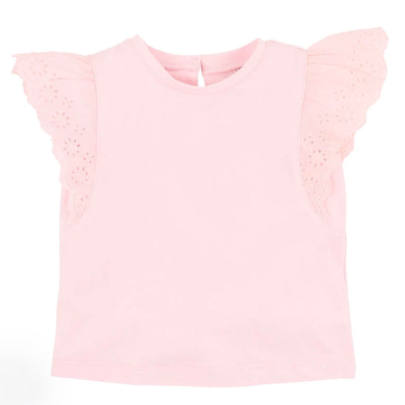Pink Broderie Tee
