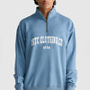 College Logo Quater Zip Pacific Blue