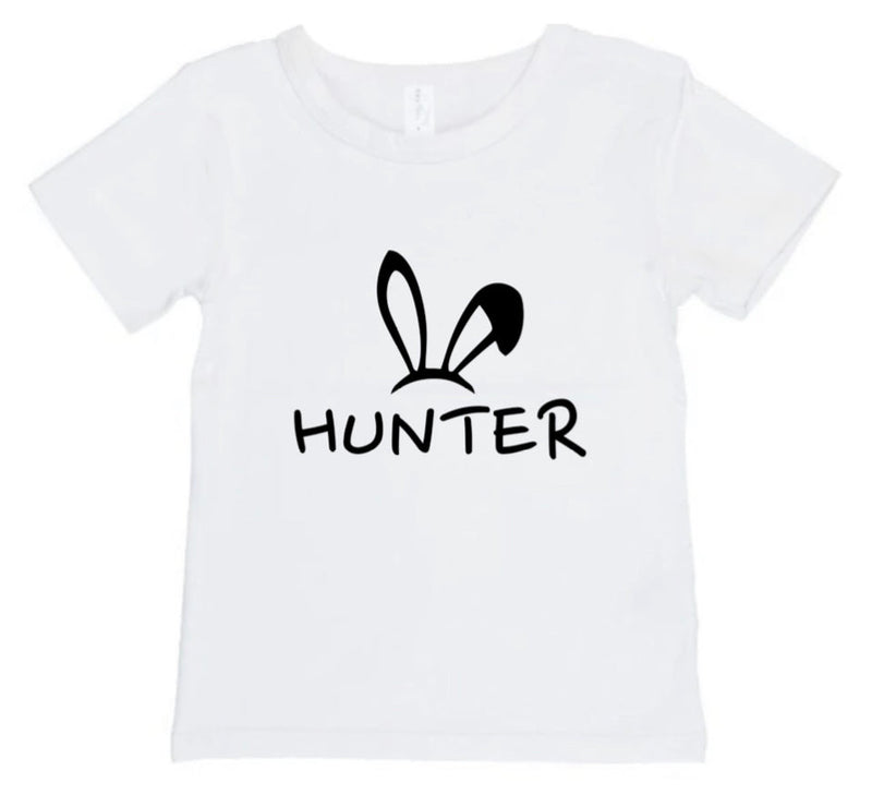 Personalised Bunny Name Tees (size 6-12)