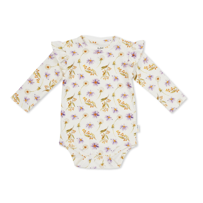 Jenny LS Ruffle Bodysuit - Bush Daisy