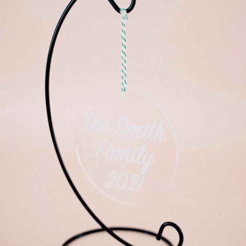 Personalised Family Acrylic Bauble