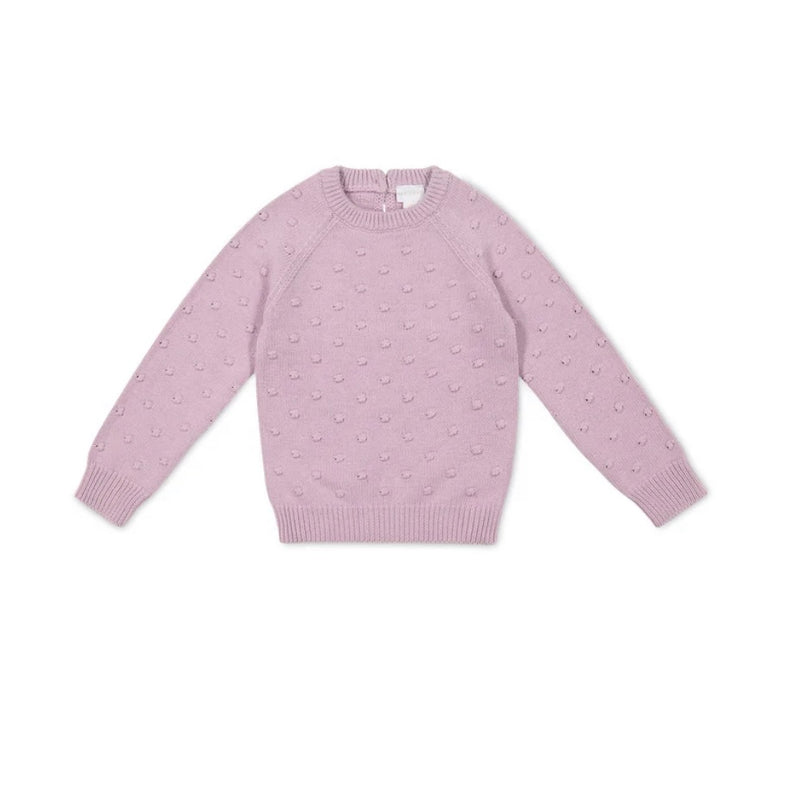 Dotty Knit Jumper- Lilac Blush