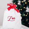 Luxury Santa Sack White with Red Bow