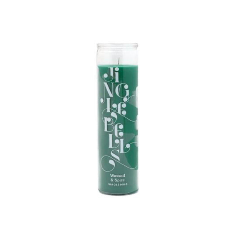 Holiday Wax Candle Dark Green “Jingle Bells’ - Wassail & Spice