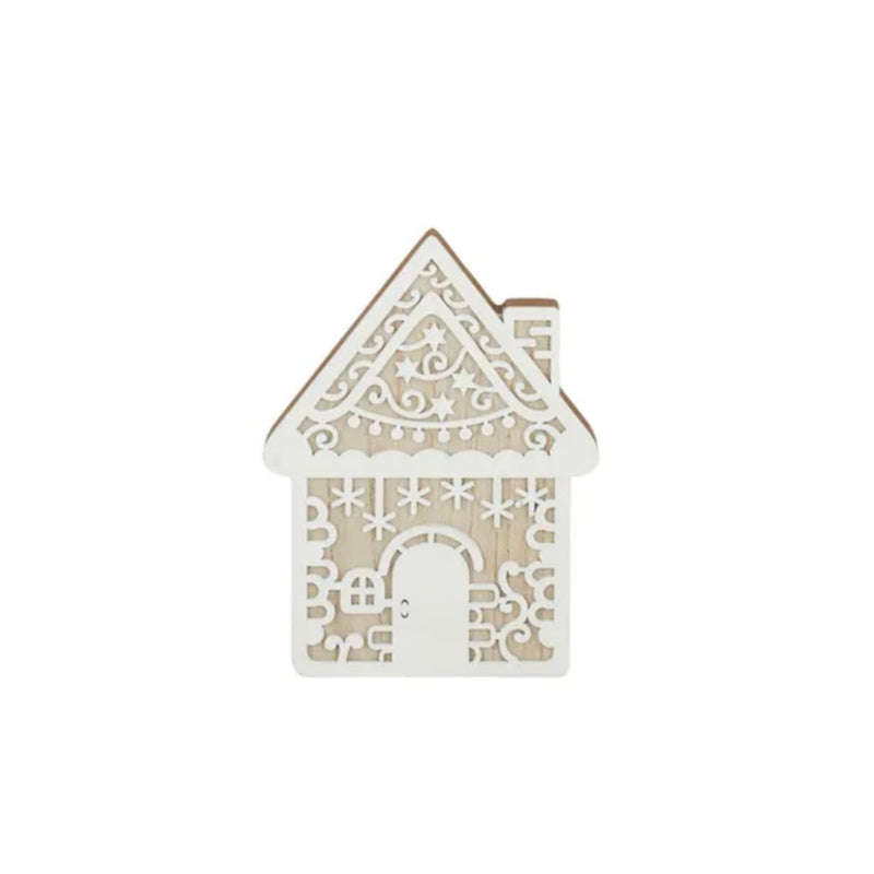 Wooden Gingerbread House Decoration